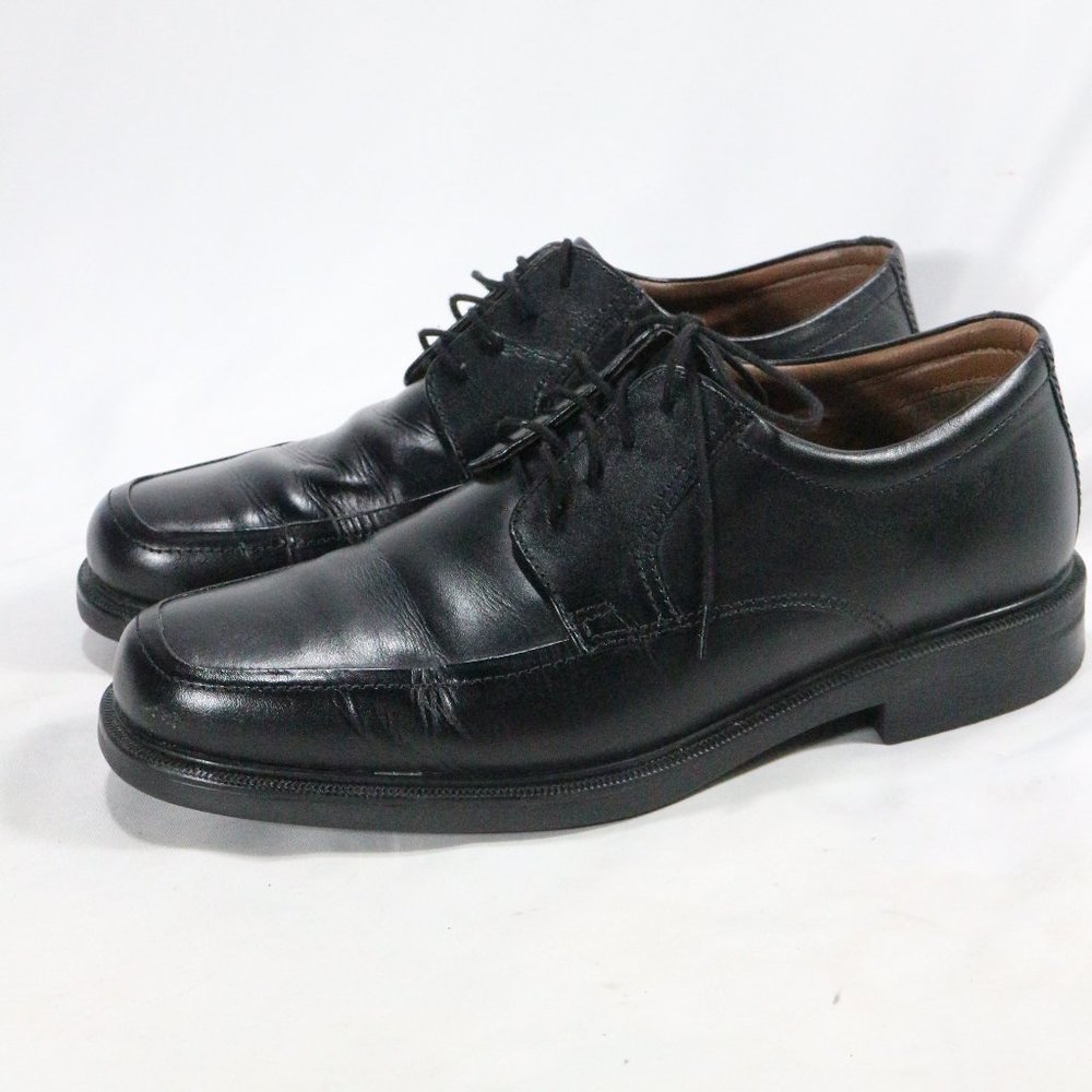 GEORGE Chad Black leather Narrow Width Oxfords - Picture 1 of 12
